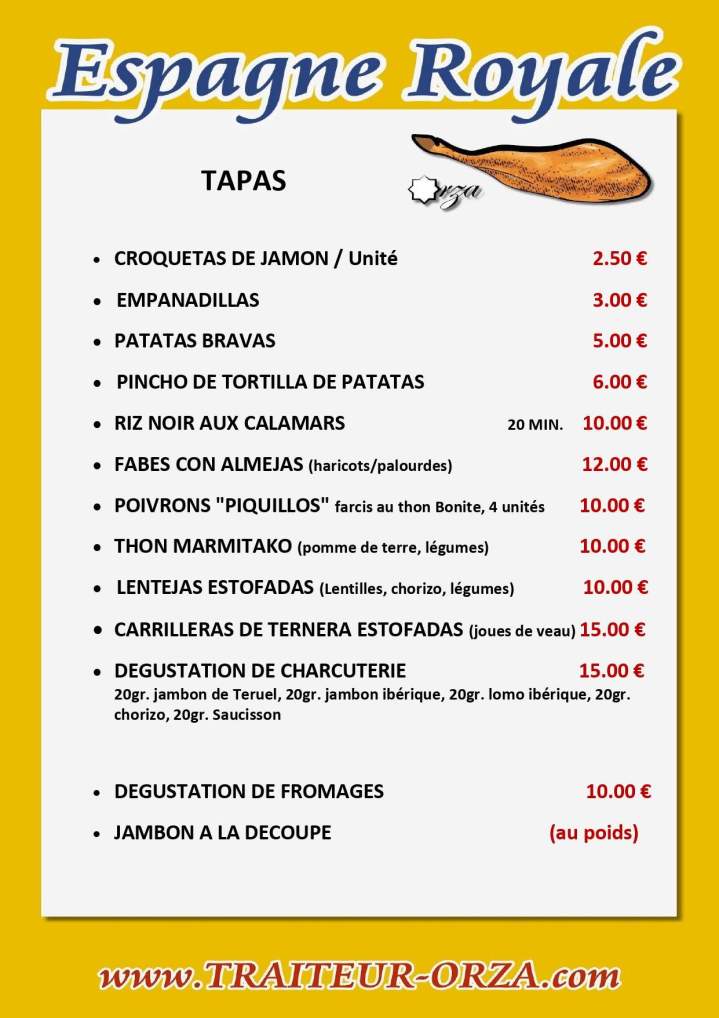 Menu Espagne Royale TAPAS 2 page 0001